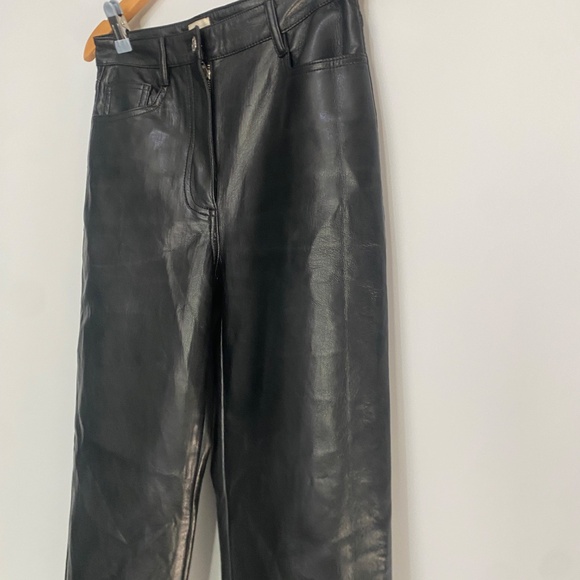 Wilfred Aritzia 2 Melina Black Vegan Leather Pants - Picture 6 of 13